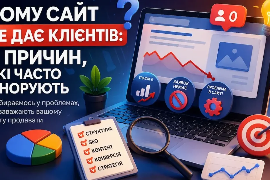 Чому сайт не дає клієнтів: 5 причин, які часто ігнорують