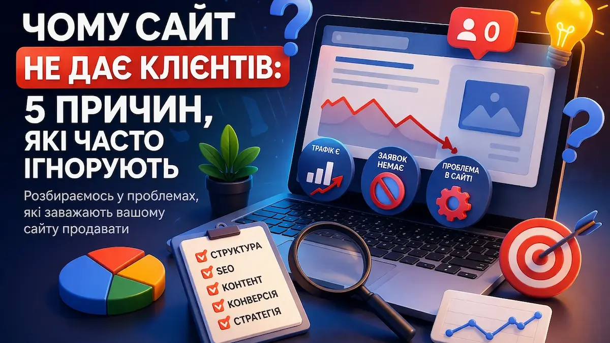 Чому сайт не дає клієнтів: 5 причин, які часто ігнорують